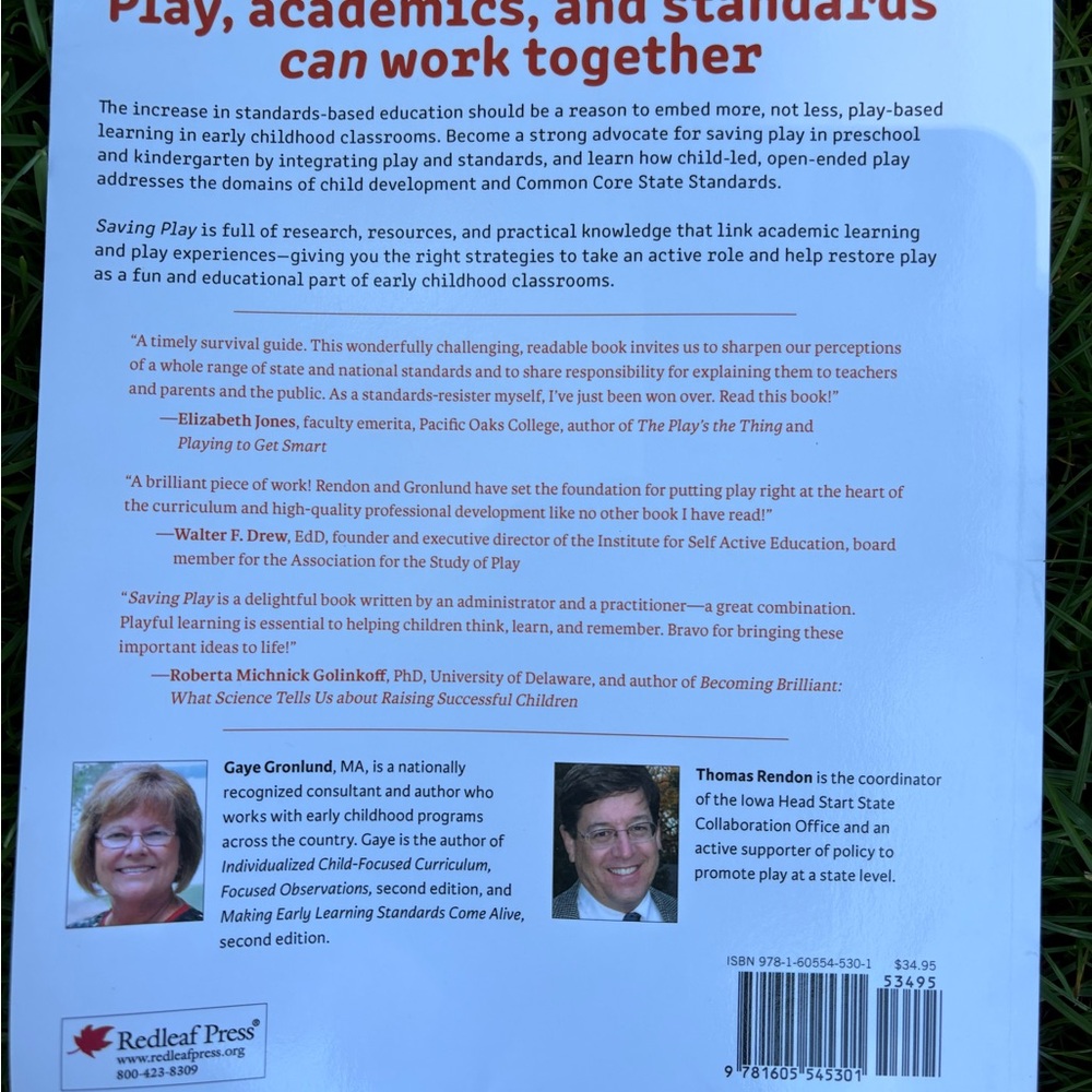 Saving Play Addressing Standards Play-Based Learning Preschool/Kindergarten Book - Picture 2 of 3
